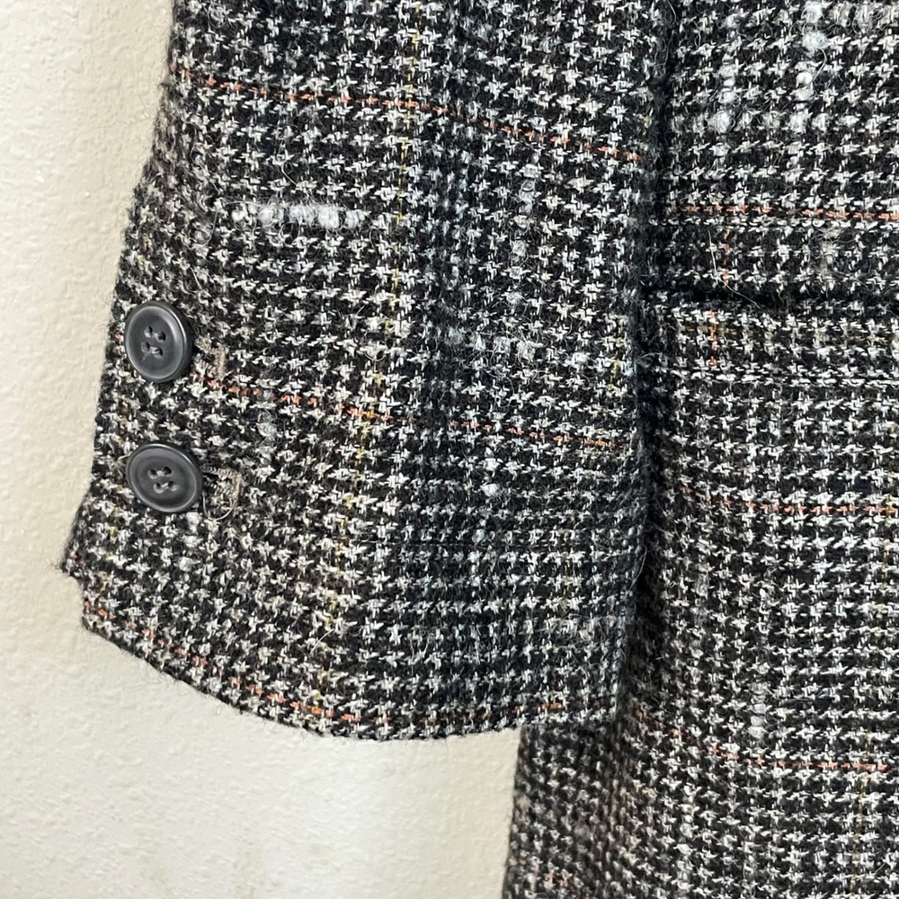 Brochu Walker Mondrian Coat Tweed Herringbone Long Coat Jacket Women's Size L - Picture 5 of 9